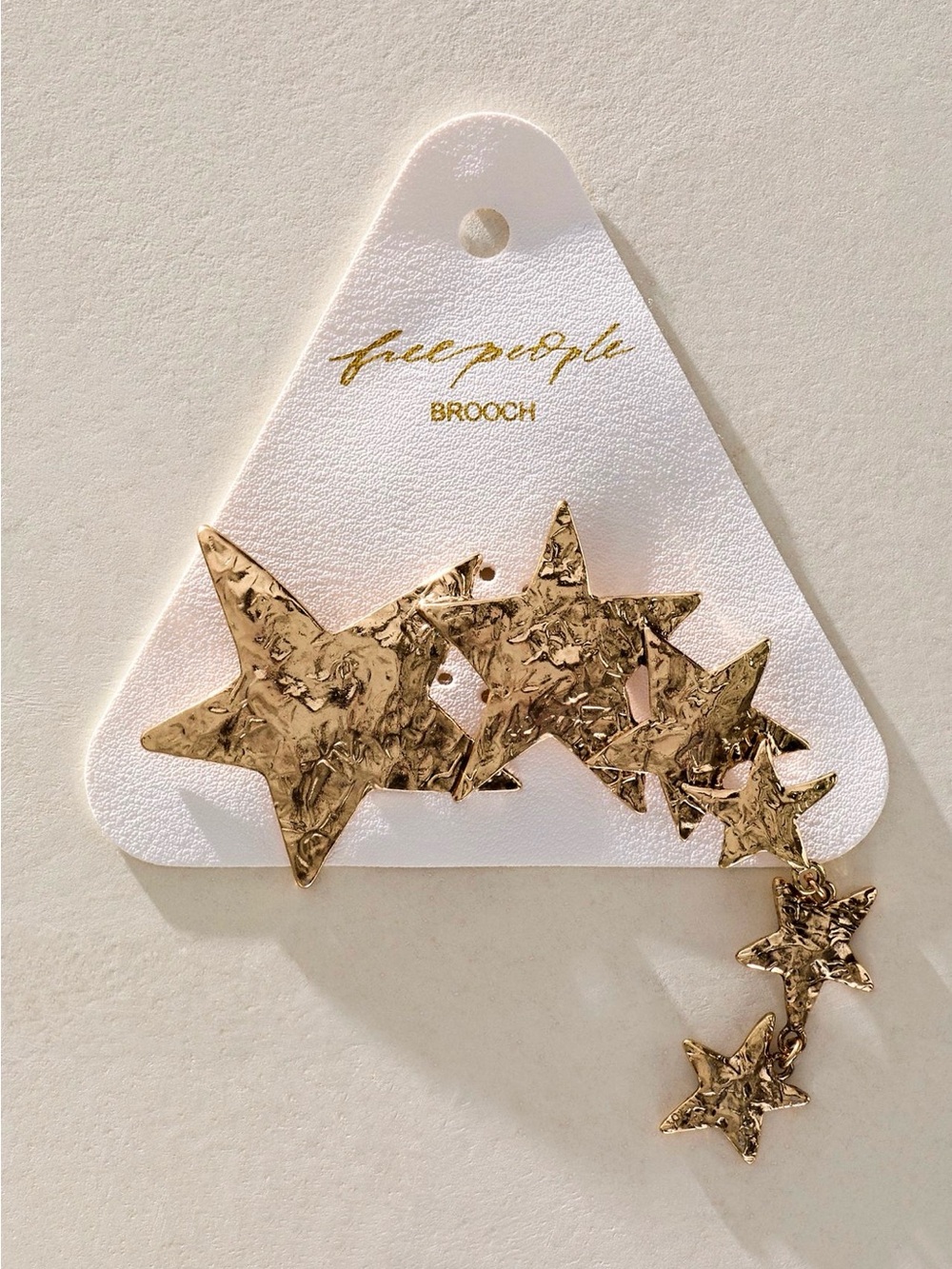 NWT Free People Shooting Star Cascade Brooch in Gold